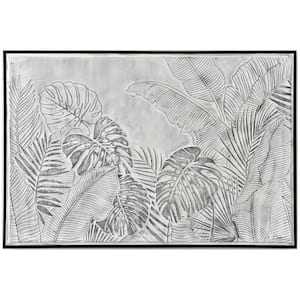 Nyla Framed Nature Wall Art 33 in. x 48 in. Tropical Leaves II