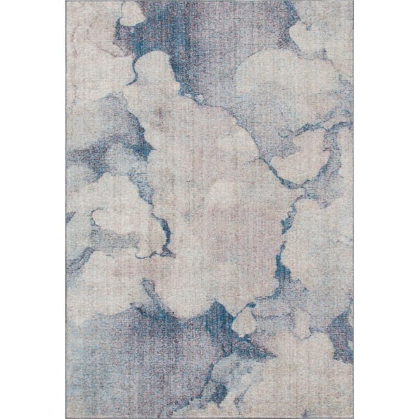 Unique Loom Blue Gray 5 ft. 3 in. x 7 ft. 9 in. Rainbow Area Rug