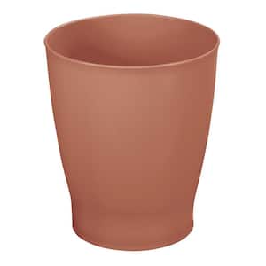 1.25 Gal. Terracotta Circular Plastic Uncovered Trash Can