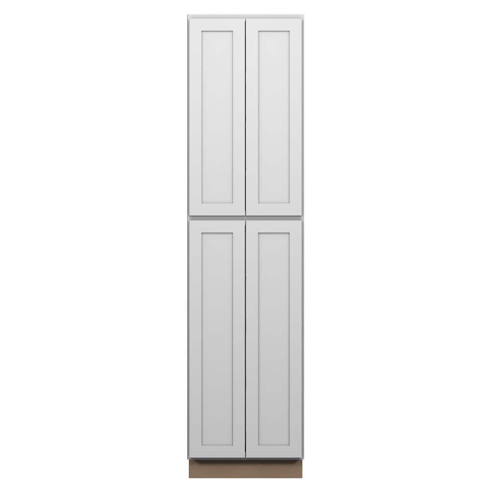 Bedford Shaker 24 in. W x 96 in. H x 24 in. D in Painted White Plywood Assembled Pantry Cabinet