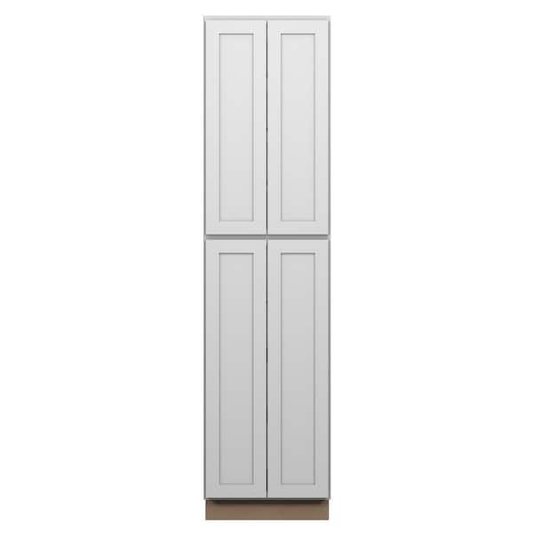 Bedford Shaker 24 in. W x 96 in. H x 24 in. D in Painted White Plywood Assembled Pantry Cabinet