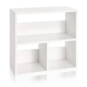 Troika 24.8 in. White Eco zBoard 3-Shelf Standard Bookcase