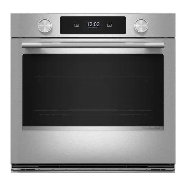 30 in. Single Electric Wall Oven with True Convection Self-Cleaning in PrintShield Stainless