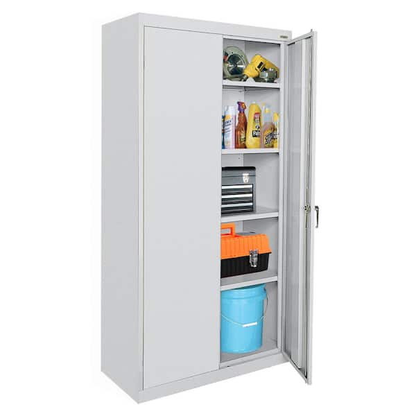 Classic Series Preassembled Steel Garage Freestanding Cabinet in Dove Gray ( 36 in. W x 72 in. H x 24 in. D )