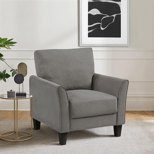 Lazzara Tesoro Chocolate Textured Fabric Upholstery Arm Chair