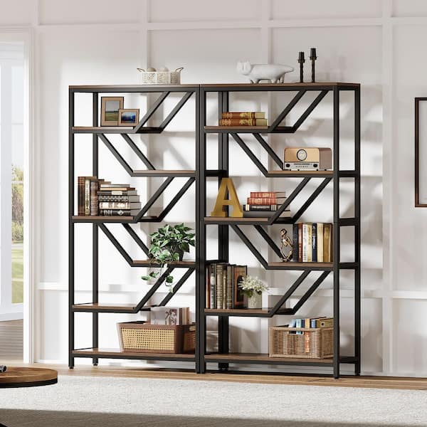 G.SHELF 1200(ウォールナット) BYBLIGHT Eulas 71.85 in. Tall Brown Wood 5-Shelf Standard