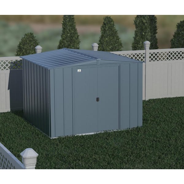 Arrow 8 ft. x 8 ft. Blue Metal Storage Shed With Gable Style Roof 59 Sq. Ft.