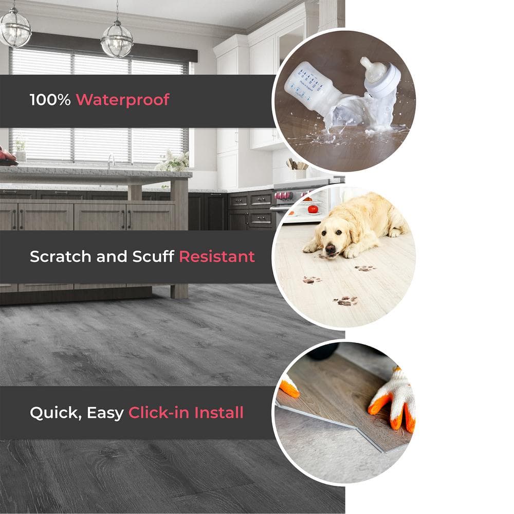 Light Brown Matte Vinyl Wide Plank Flooring