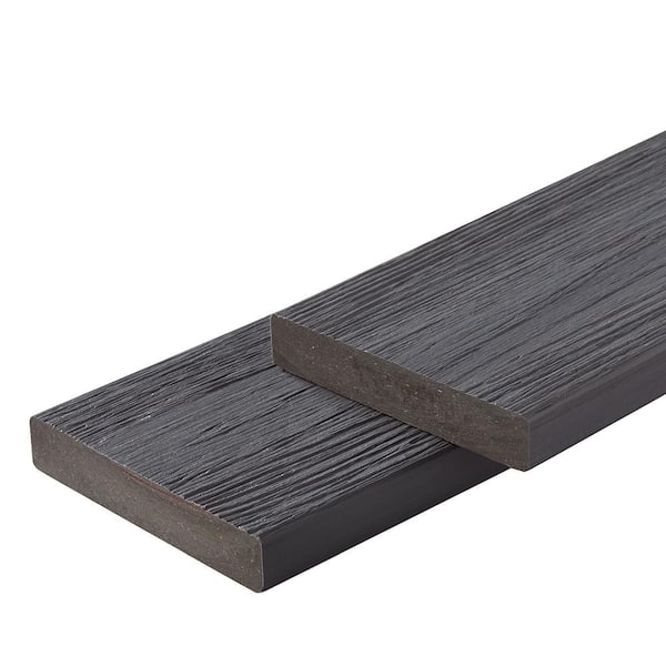 FORTRESS Infinity IS 1 in. x 6 in. x 8 ft. Cape Town Grey Composite Square Deck Boards (2-Pack)
