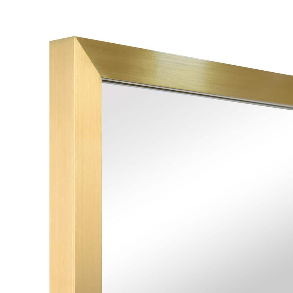 Sleek Contempo 20" x 30" Gold and Silver Rectangular Wall Mirror