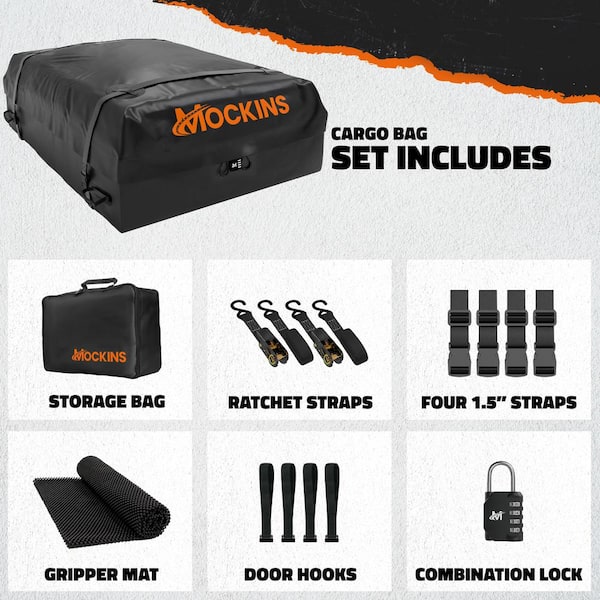 Mockins 25 cu. ft. Waterproof Rooftop Carrier Bag Capacity