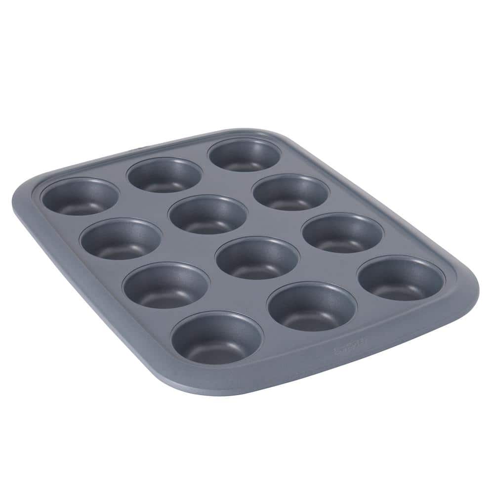 BAKE BOSS Silicone Muffin Pan With Handles, 6 Cups Jumbo Cupcake Pan,  Silicone Muffin Cups for