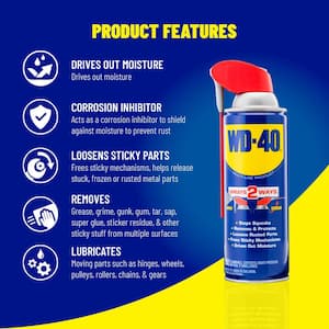 12 oz. Multi-Use Product, Multi-Purpose Lubricant Spray with Smart Straw