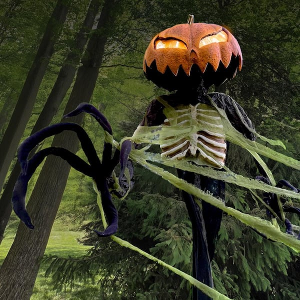 Haunted Hill Farm - 9 ft. Pumpkin Sentinel by Tekky, Premium Halloween Animatronic