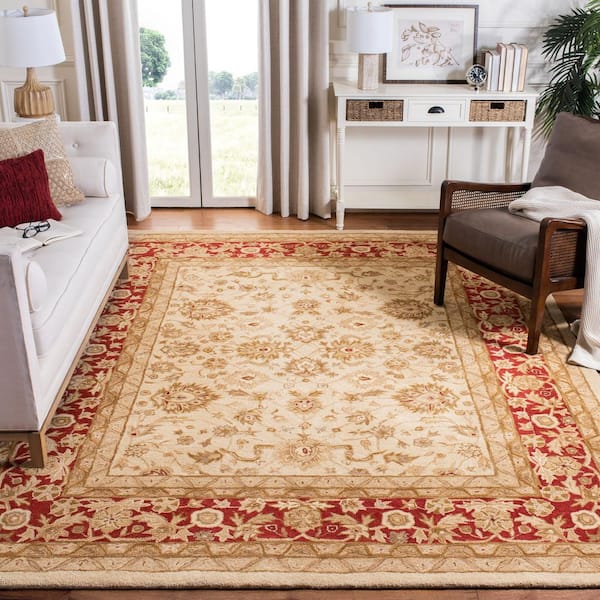 Anatolia 12 x 15 Ivory/Red Medallion Area Rug