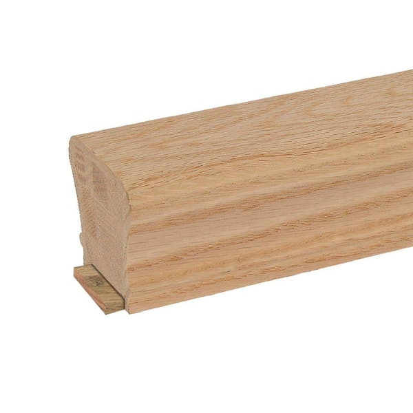 EVERMARK Stair Parts 6210 8 ft. Unfinished Red Oak Plowed Handrail with Fillet