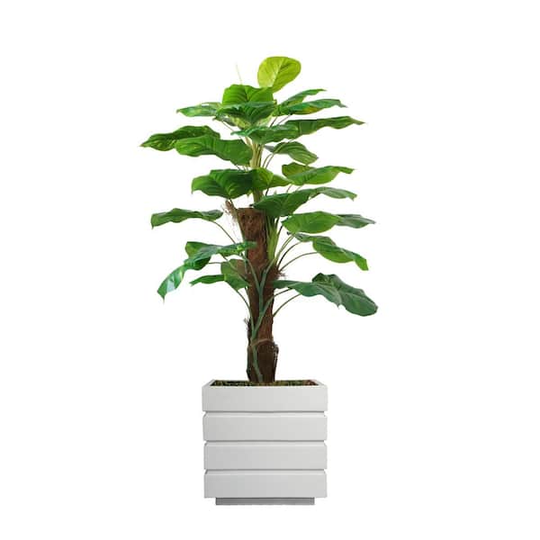 VINTAGE HOME 54 in. Real touch greenery in Fiberstone Planter