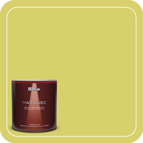 BEHR MARQUEE 1 qt. #P340-4 Lime Tree Matte Interior Paint & Primer
