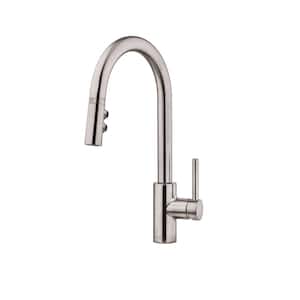Stellen Single-Handle Pull-Down Sprayer Kitchen Faucet in Stainless Steel