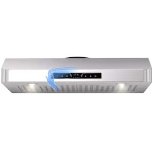 30 in. 1044 CFM Ducted Under Cabinet Range Hood in Stainless Steel with Full-Screen Touch and Gesture Dual Smart Switch