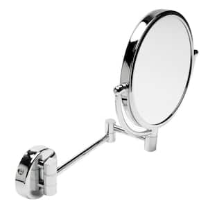 9.875 in. x 9.875 in. Wall Makeup Mirror in Polished Chrome