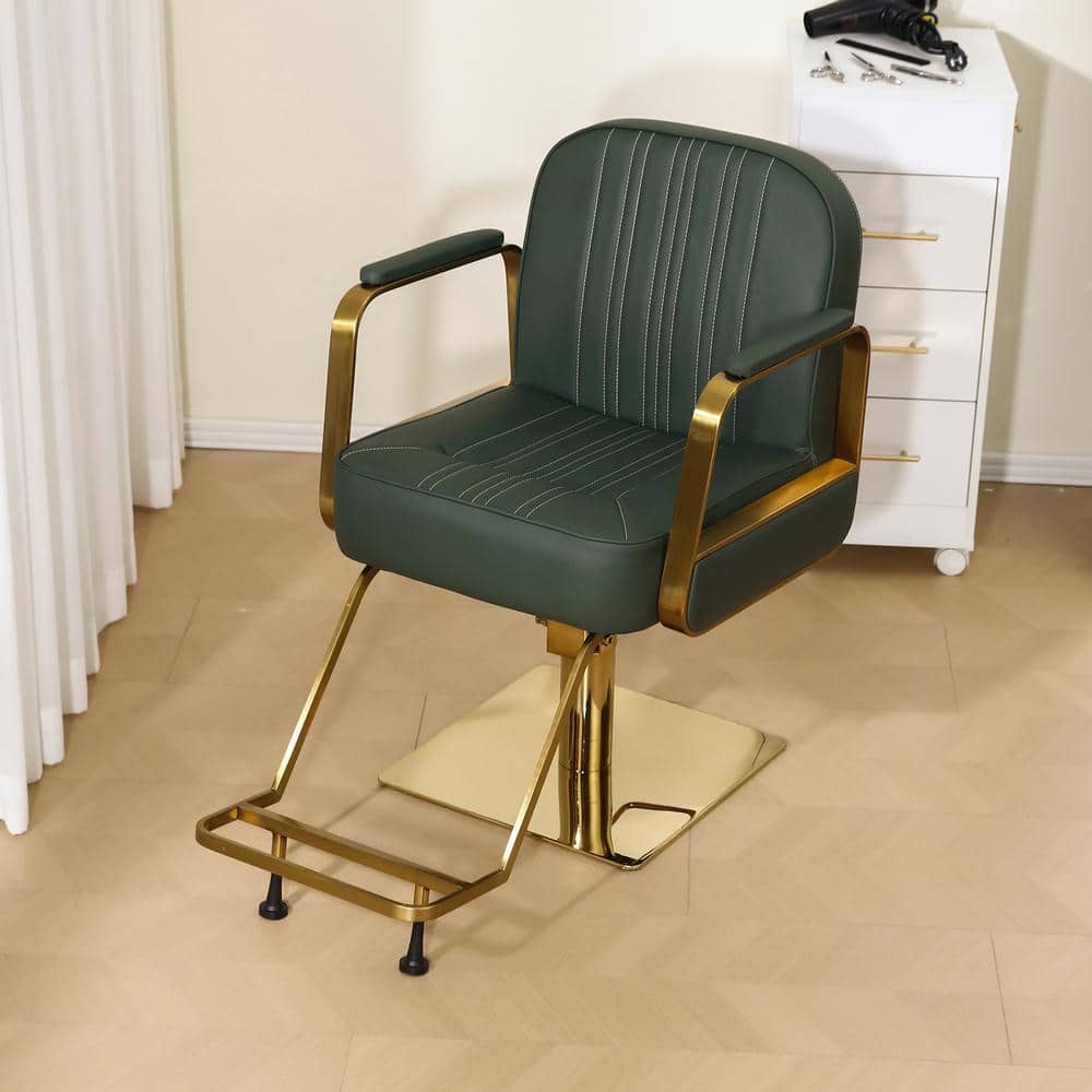 Faux Leather 360° Swivel Beauty Barber Chair Salon Chair Height Adjustable