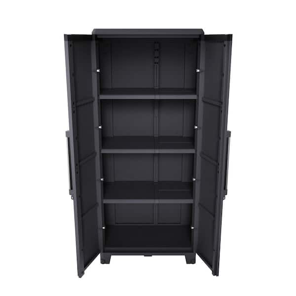 KREATE 30.7 in. W x 72.6 in. H x 17.16 in. D 4-Shelf Plastic