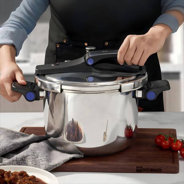 Wudkey 8 qt. Stainless Steel Pressure Cooker with Induction and