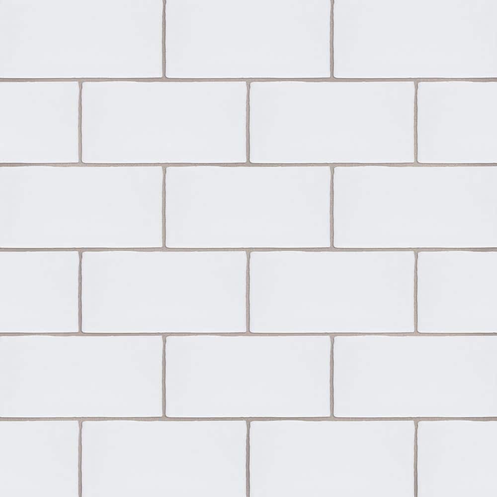 Merola Tile Castillo Matte White 3 in. x 6 in. Ceramic Wall Tile