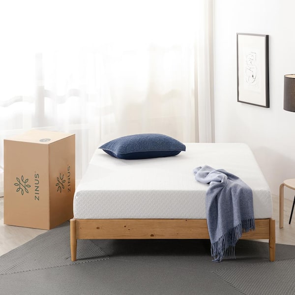 Twin Medium Green Tea Cool Mate 8 In. Smooth Top Memory Foam Mattress