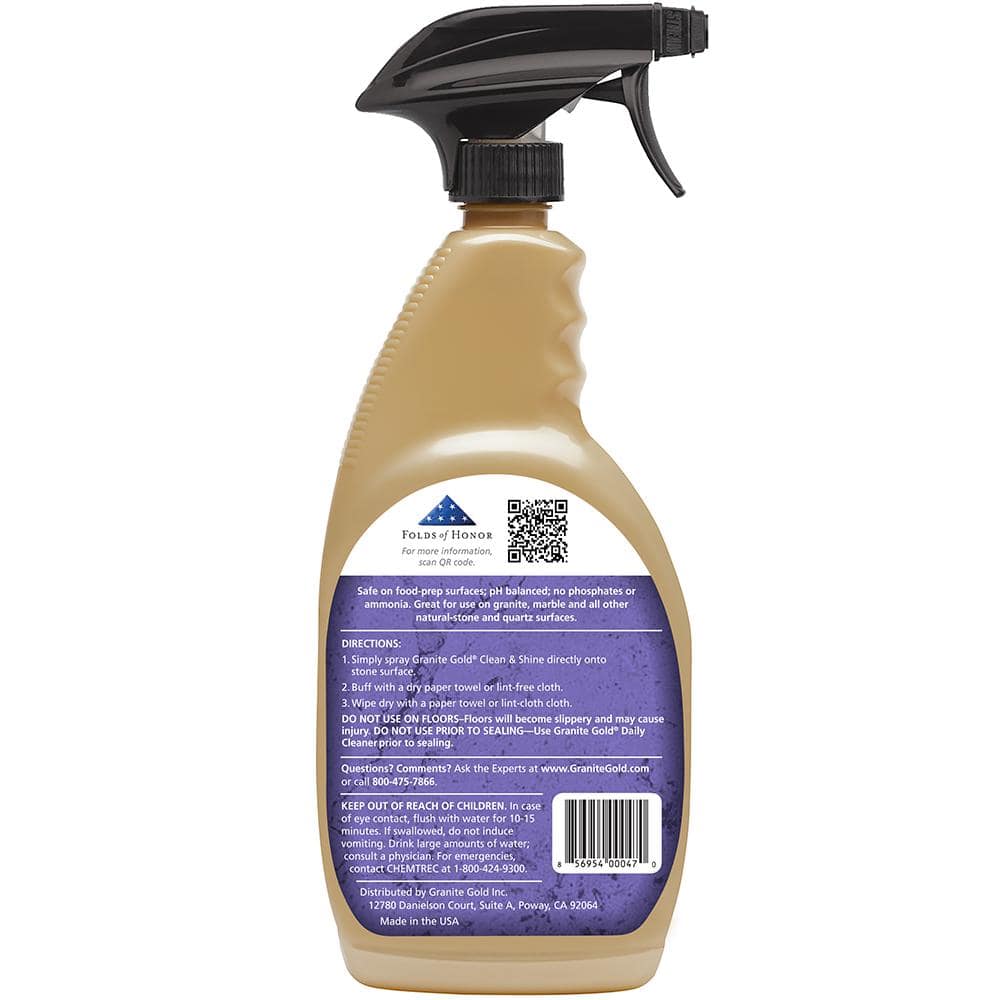 Granite Gold Clean & Shine Spray for Natural Stone Surfaces, 24 Fl Oz