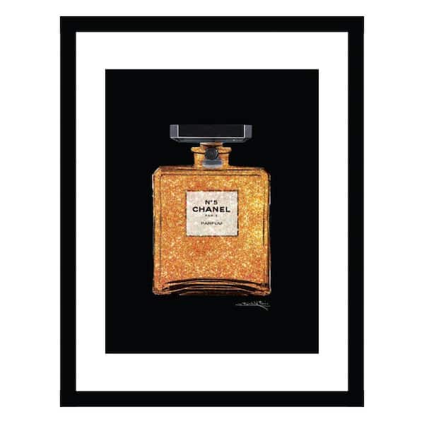 Designer Fashion Glam Perfume Bottle-Framed Print by Fairchild Paris Abstract Poster Art Print 18 in. x 14 in.