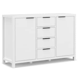 Hollander SOLID WOOD 54 in. Wide Contemporary Sideboard Buffet in White