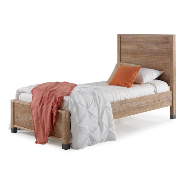Camaflexi Baja Barnwood Twin Size Panel, Rustic Twin Bed Headboard