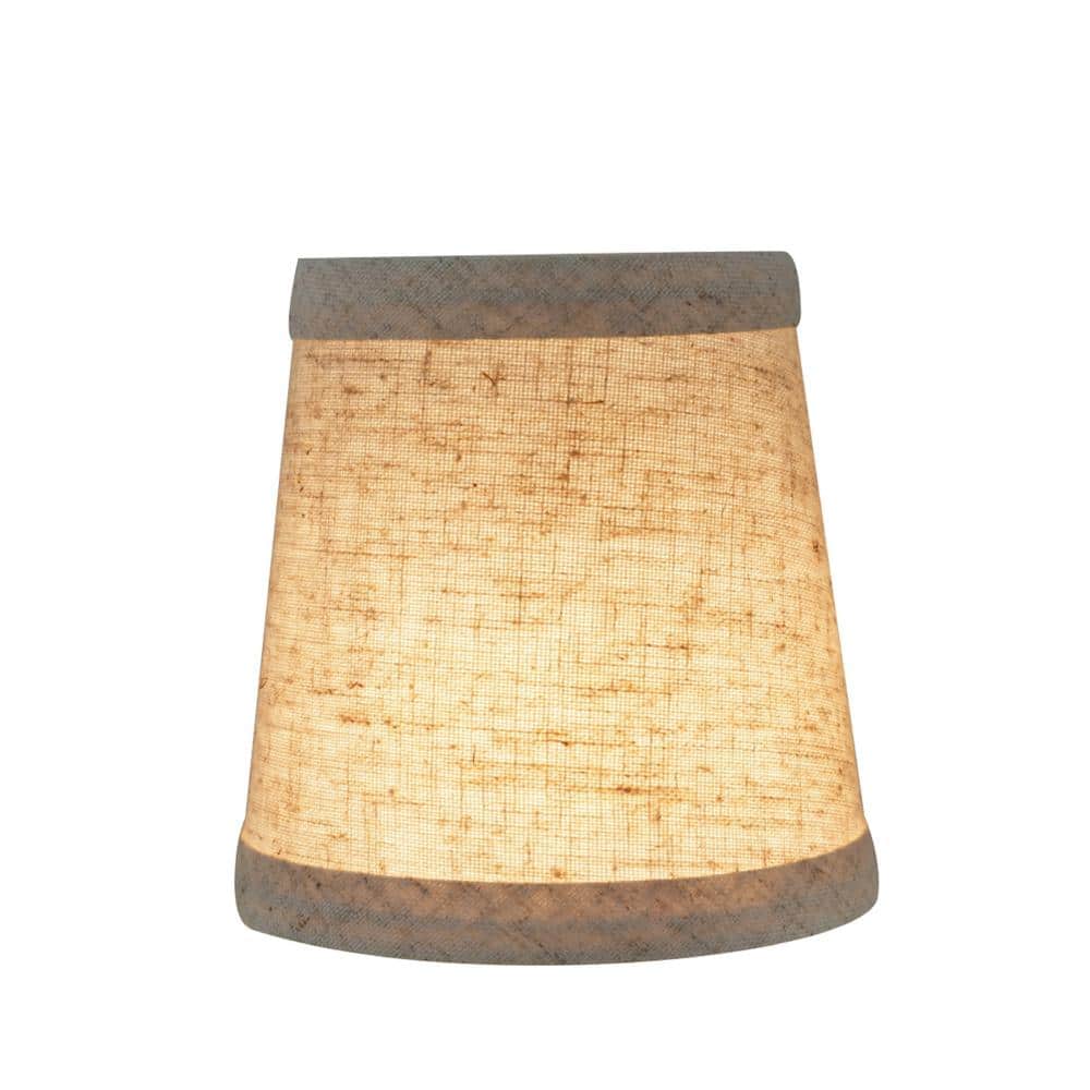Beige Linen Empire Chandelier Lamp Shades, Set of 6