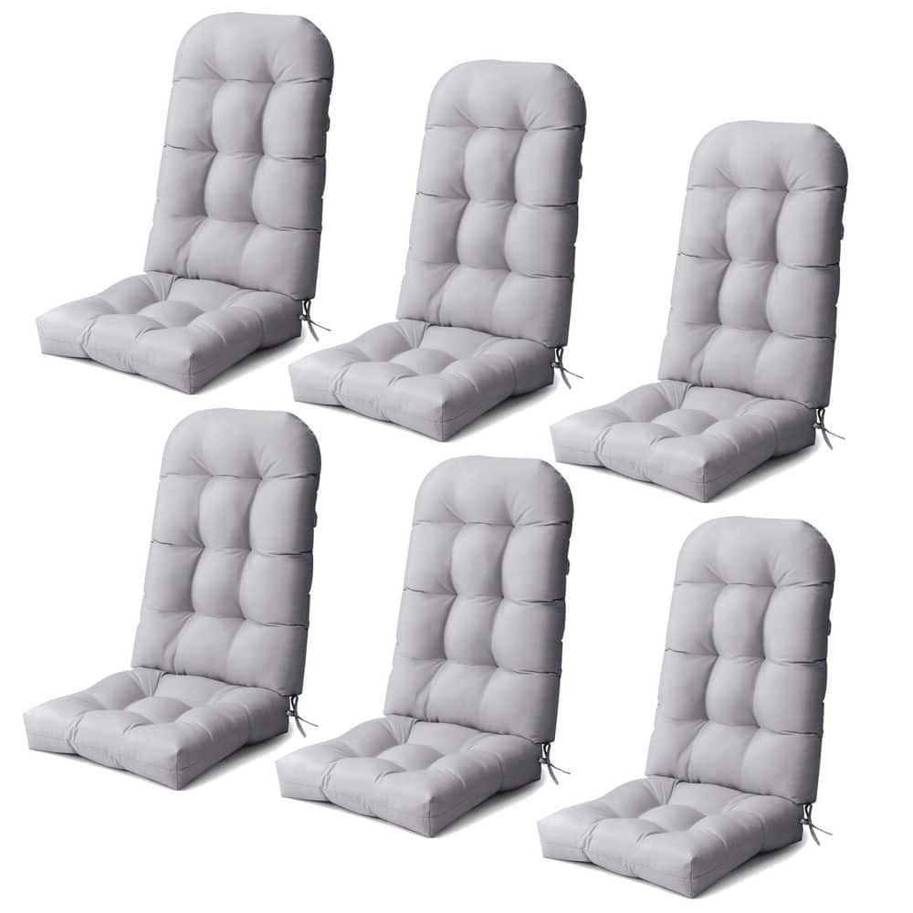 50 in. x 20 in. Deep Seat Outdoor Adirondack Chair Cushion in Light Gray(6-