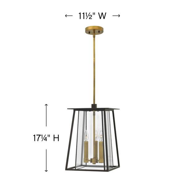 HINKLEY - Walker 3-Light Buckeye Bronze Outdoor Pendant Light