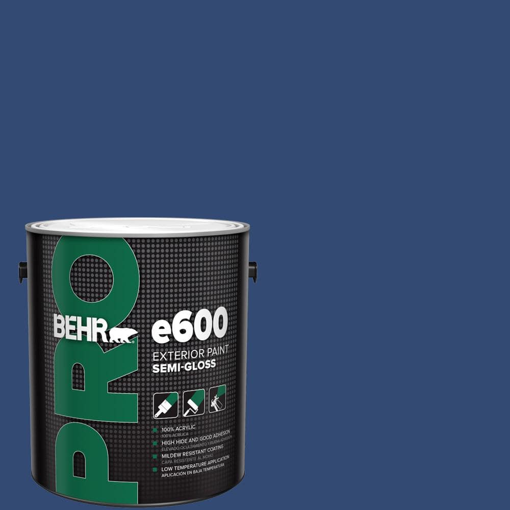 BEHR PREMIUM 1 gal. #S-H-580 Navy Blue Semi-Gloss Direct to Metal  Interior/Exterior Paint 323001 - The Home Depot