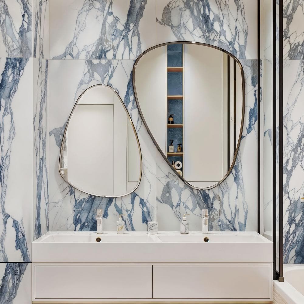 Splendor 24'' x 48'' Polished Blue Porcelain Rectangular Tile
