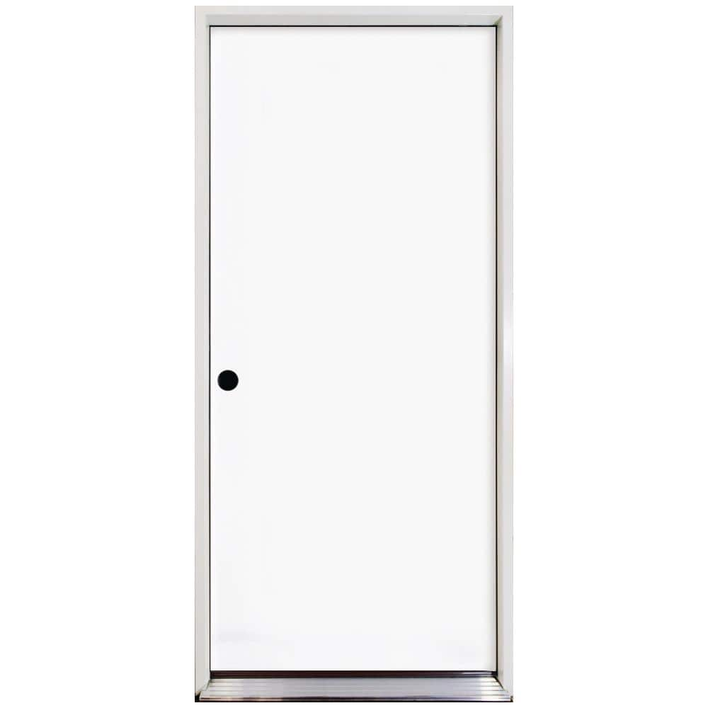 Steves & Sons 30 in. x 80 in. Element Series Flush White Primed Right ...