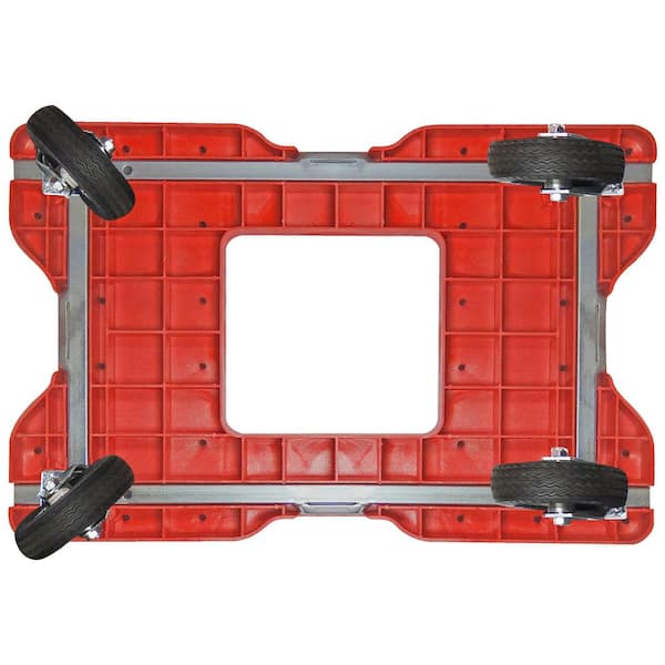 1500 LB ALL-TERRAIN PROFESSIONAL E-TRACK PANEL CART DOLLY RED 