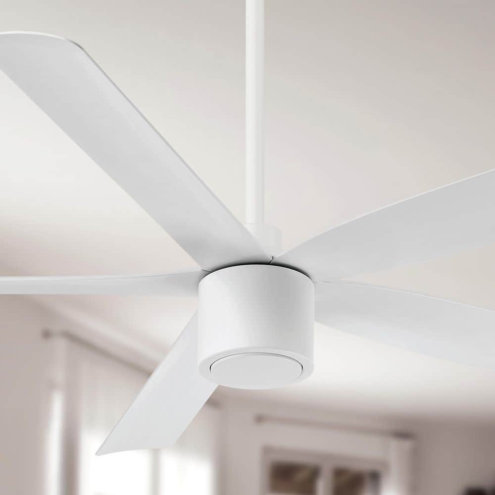 RAVIAN 5-Blade 60 in. Indoor/Outdoor Matte White Modern Ceiling Fan with Remote Included price history on PriceWatchPro