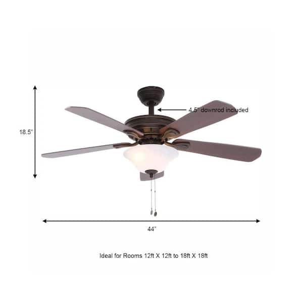 Hampton Bay Wellston 44 In Led Indoor Oil Rubbed Bronze Ceiling Fan With Light Kit 54462 Hampton Bay Wellston 44 In Led Indoor, How To Replace A Pull Chain Switch On Hampton Bay Ceiling Fan