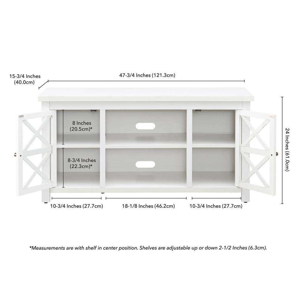 White Oak 47'' TV Stand with Cabinets