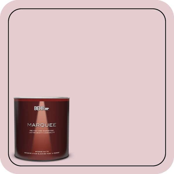 BEHR MARQUEE 1 qt. #100C-2 Cool Pink Matte Interior Paint & Primer