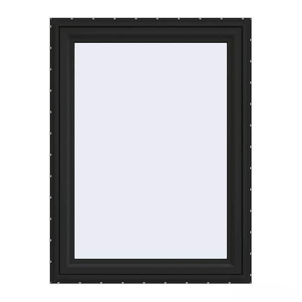 JELD-WEN 36 in. x 48 in. V-4500 Series Bronze FiniShield Vinyl Left-Handed Casement Window with Fiberglass Mesh Screen