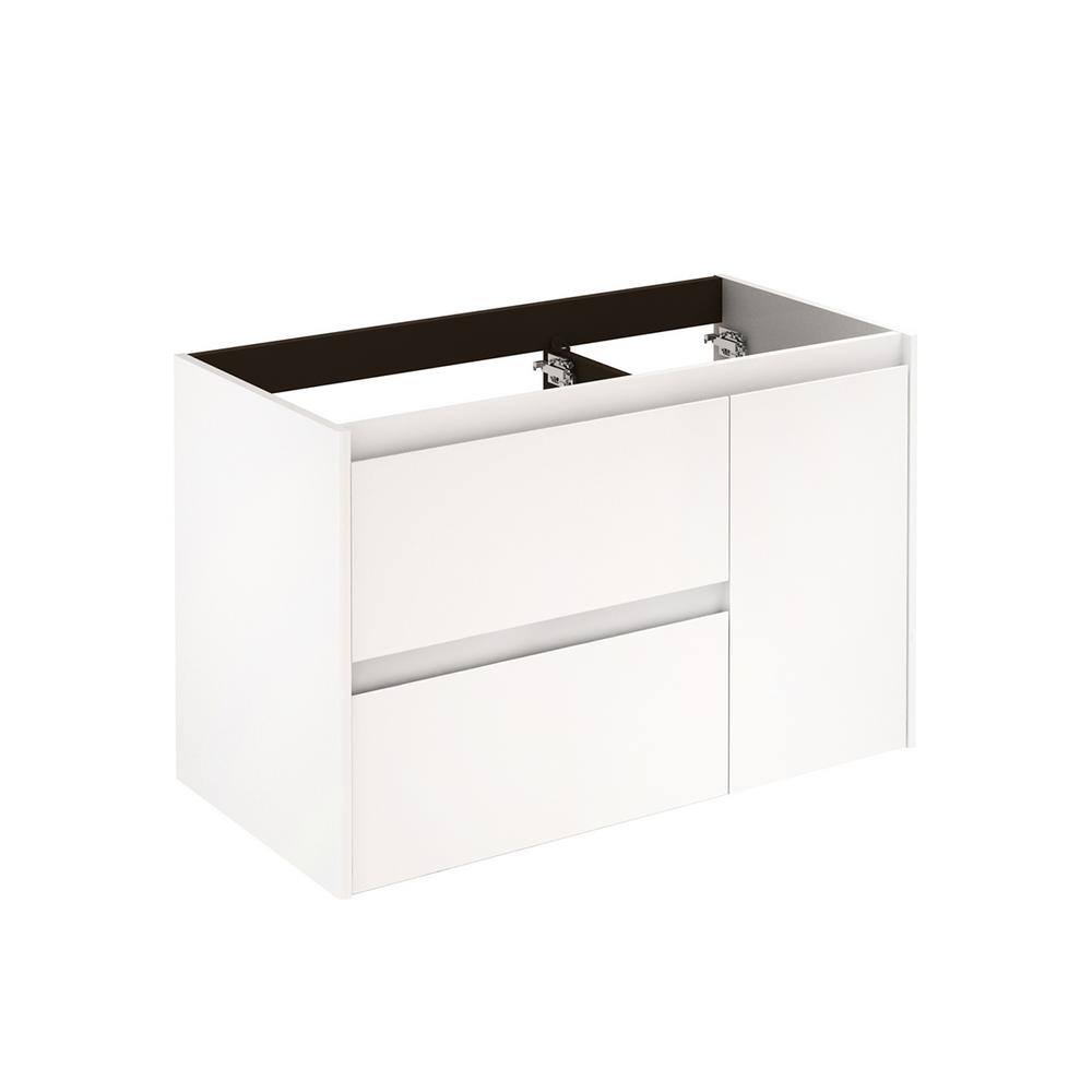 Ambra 35.1" Matte White Wall Mounted Single Vanity Base