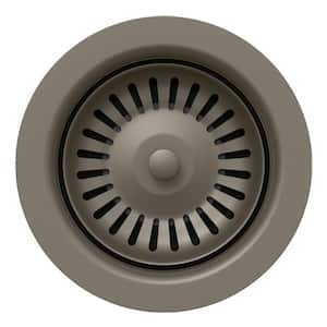 3.5 in. Silgranit-Matched Basket Strainer in Volcano Gray
