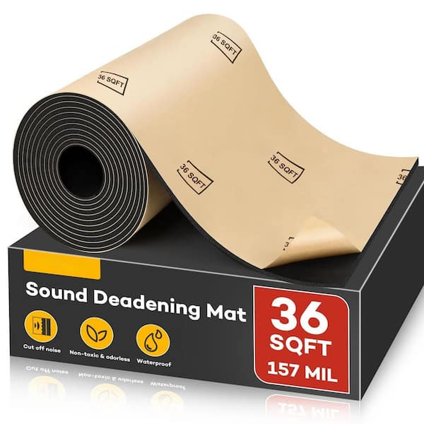 15.7 in. x 330.7 in. Black PE Sound Deadening Mat Sound Absorbing Panel, High Density Closed Cell Foam (1-Pack)