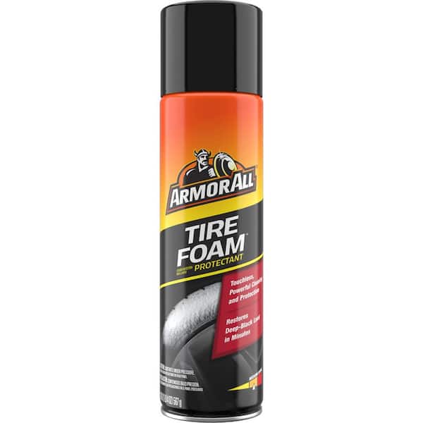 Tire Foam Protectant and Tire Shine Spray for Deep Clean, Wet Black Finish, UV Protection and Tire Care, 20 oz.